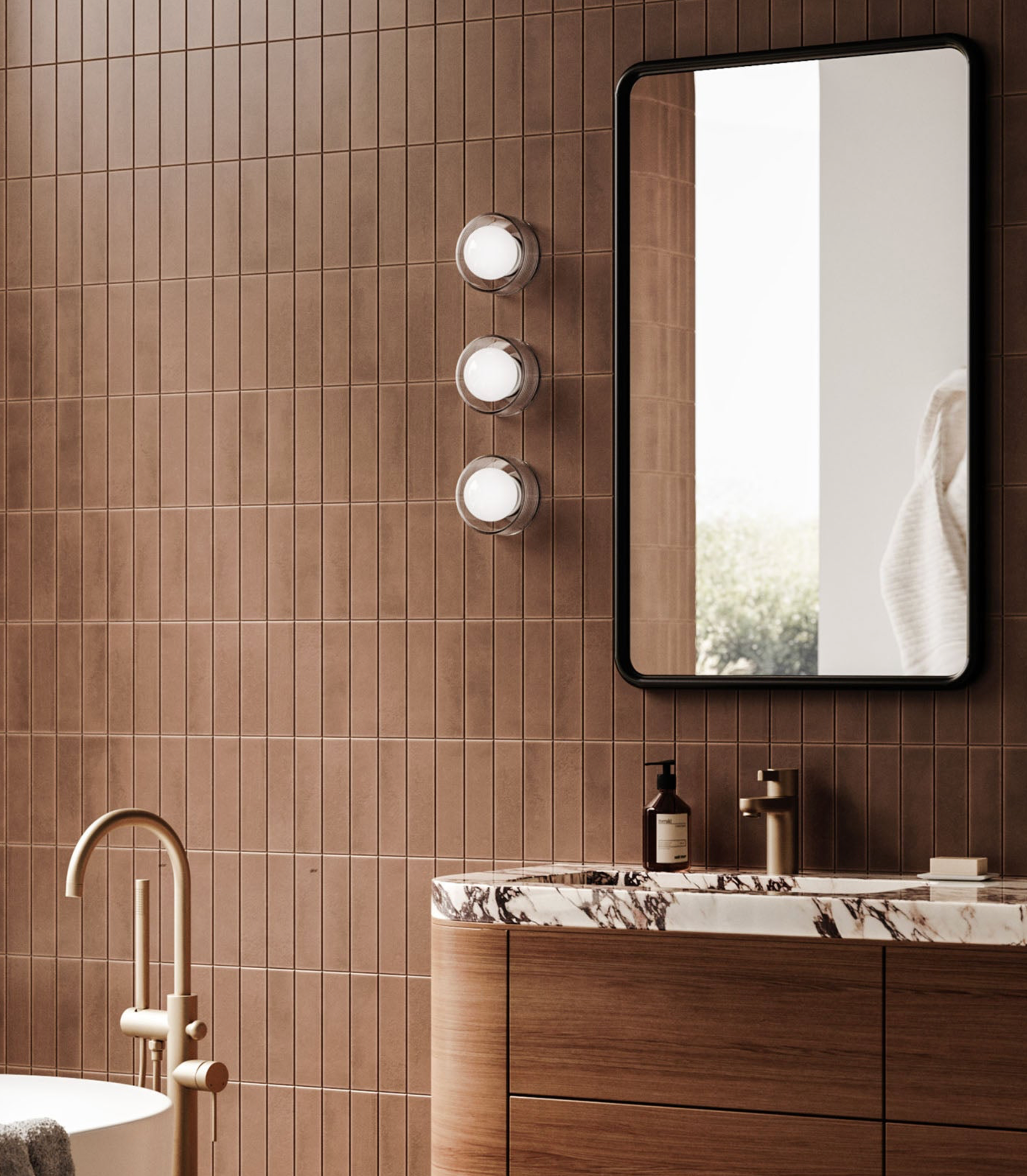 Orb Sur Ribbed | Wall Light