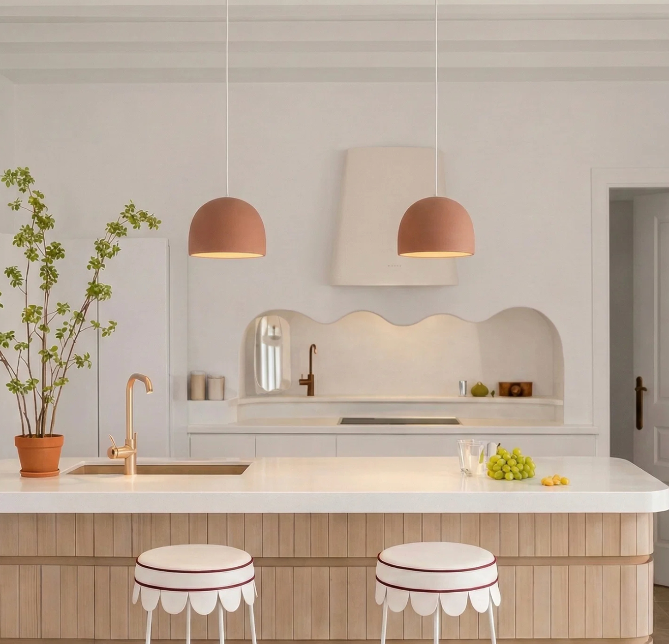 Swirl Shortie | Pendant Light (Made to Order)