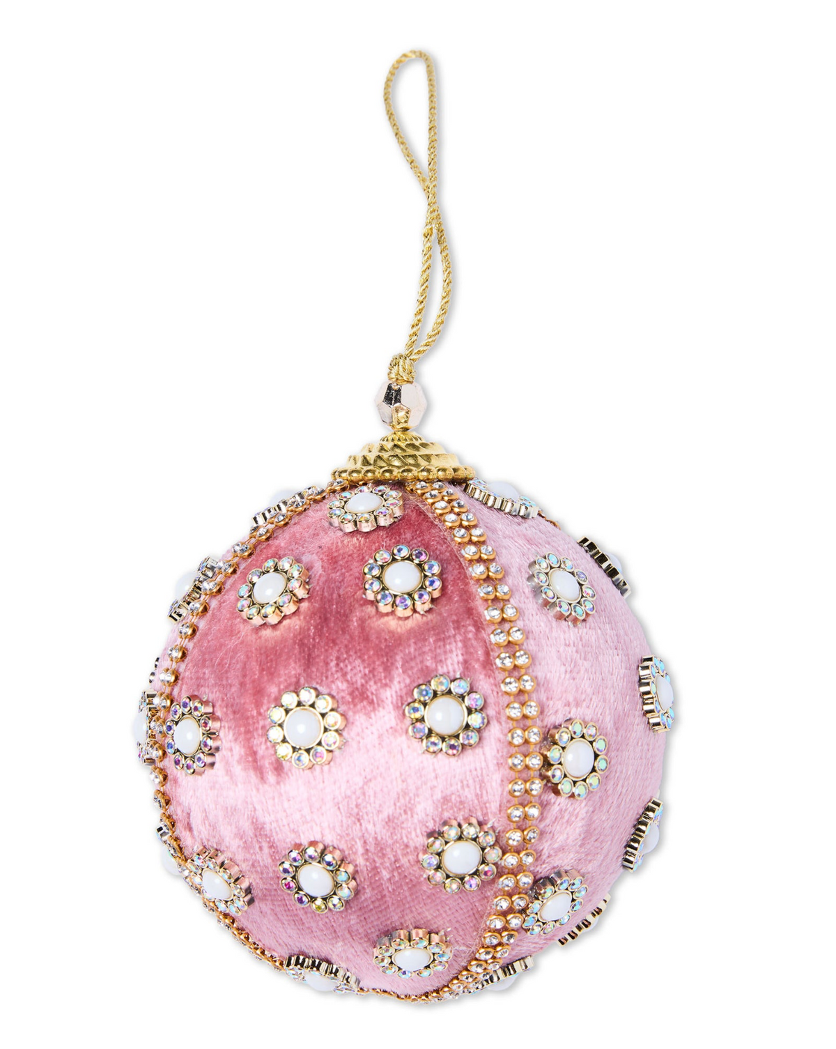 Kip & Co | Flower Crystal Pink Embellished Bauble