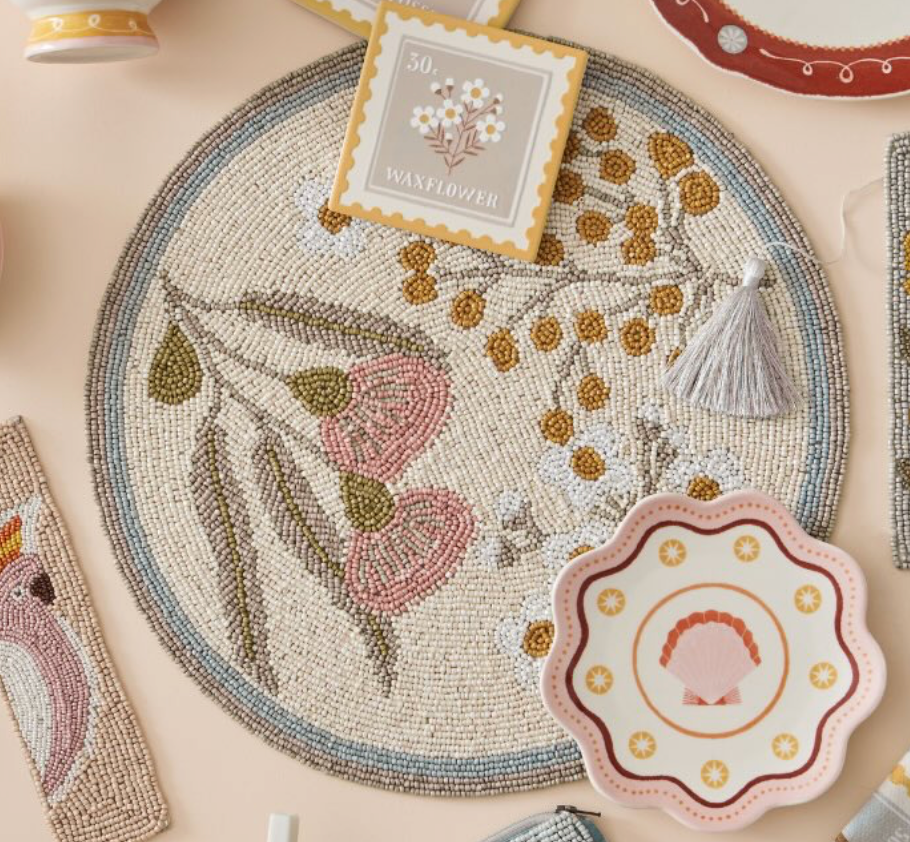 Madge Beaded Placemat | Multi