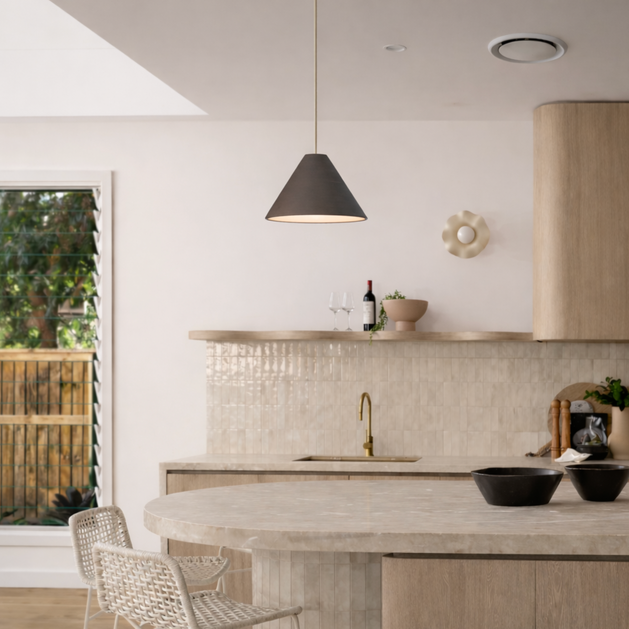 Swirl Cone | Pendant Light (Made to Order)