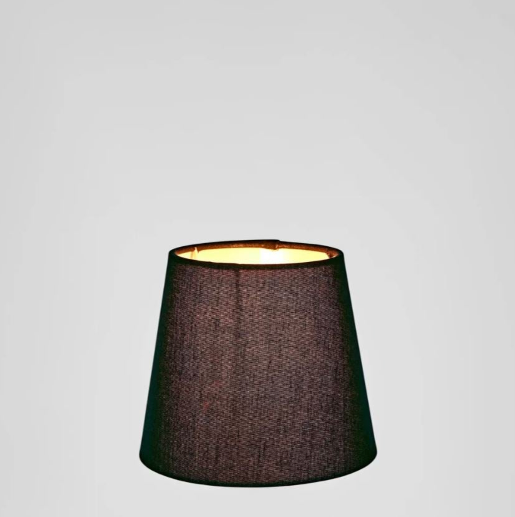 Black lampshade on a light gray background