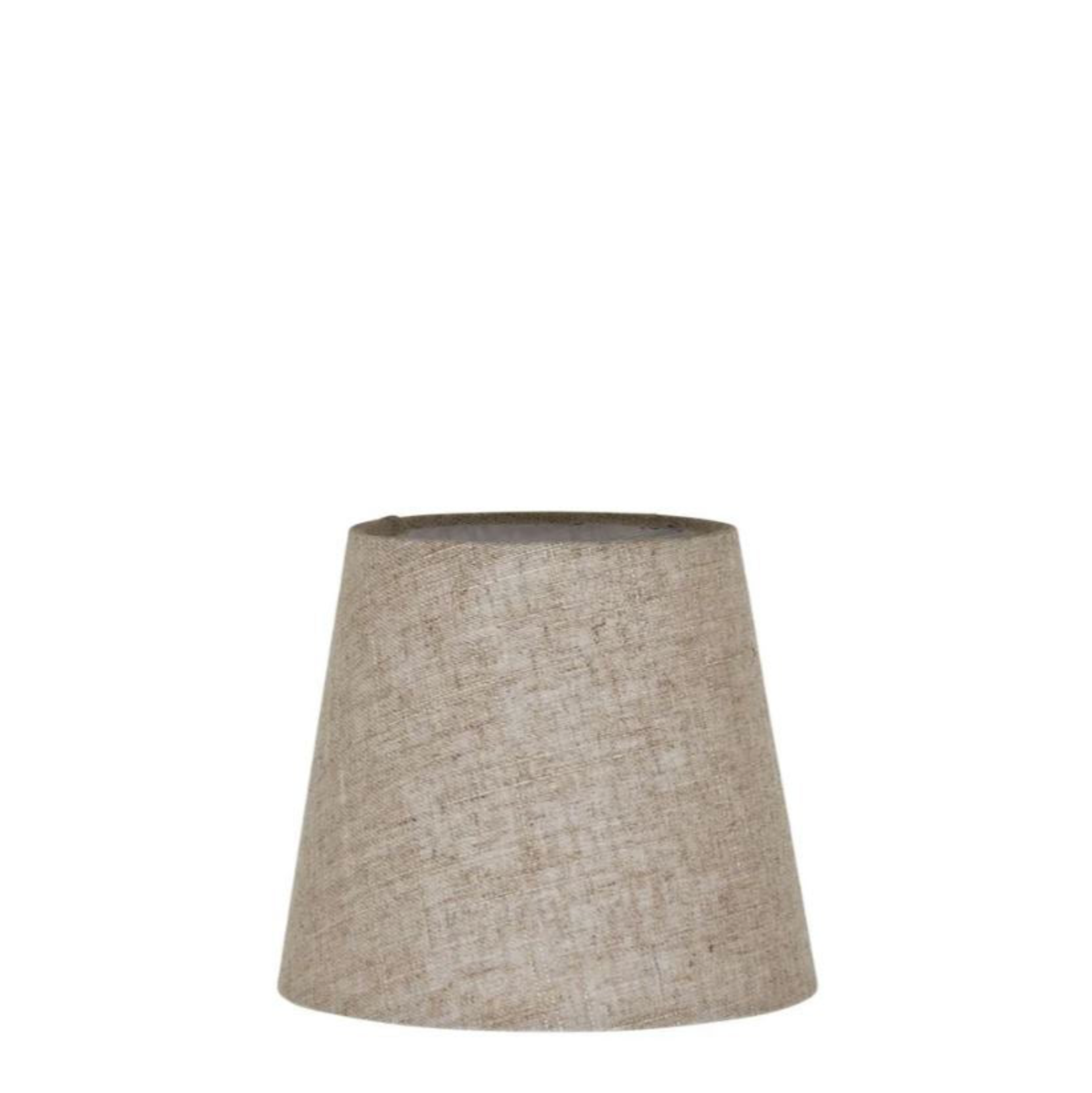 Textured beige lampshade on a white background