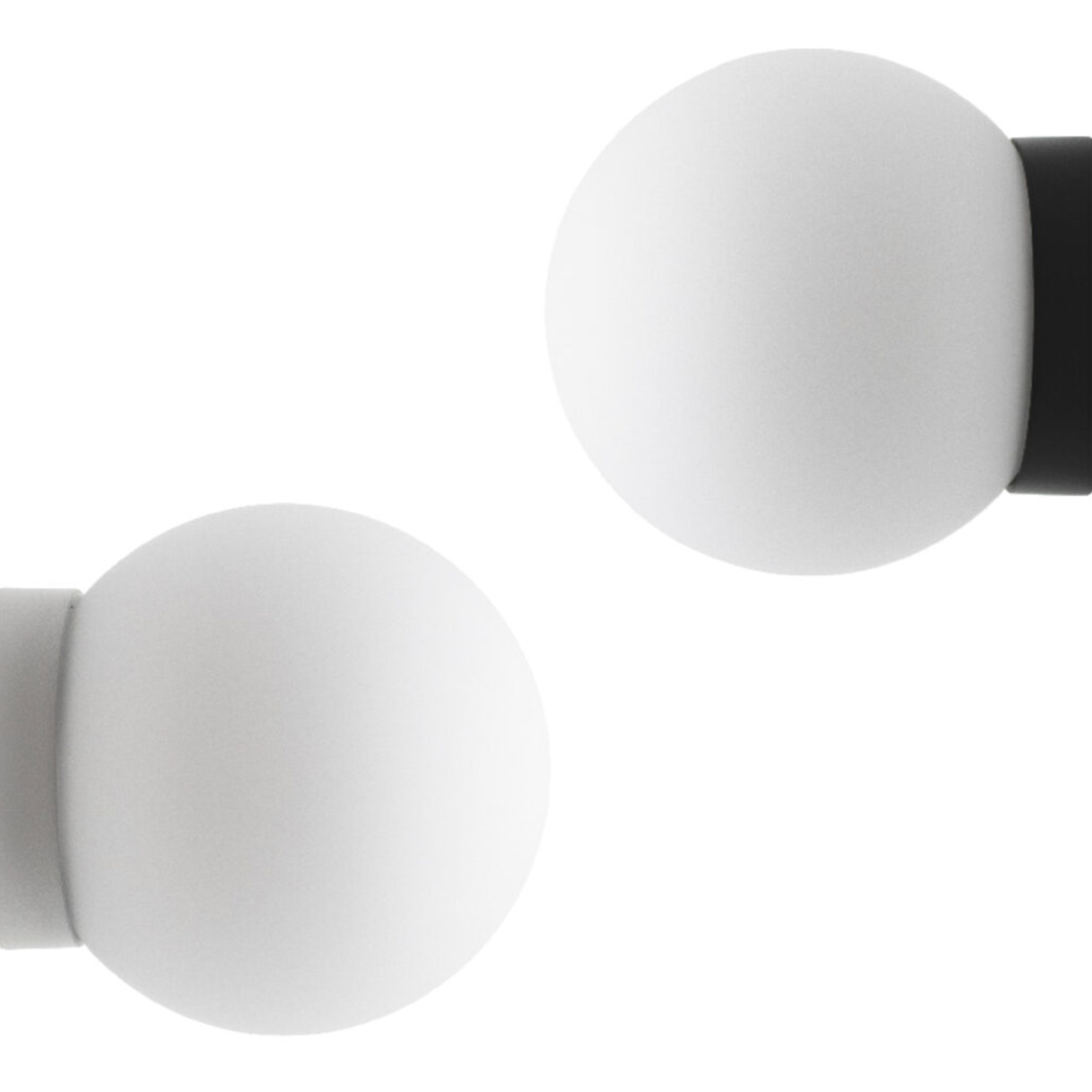 Close-up of 2 wall lights on a white background