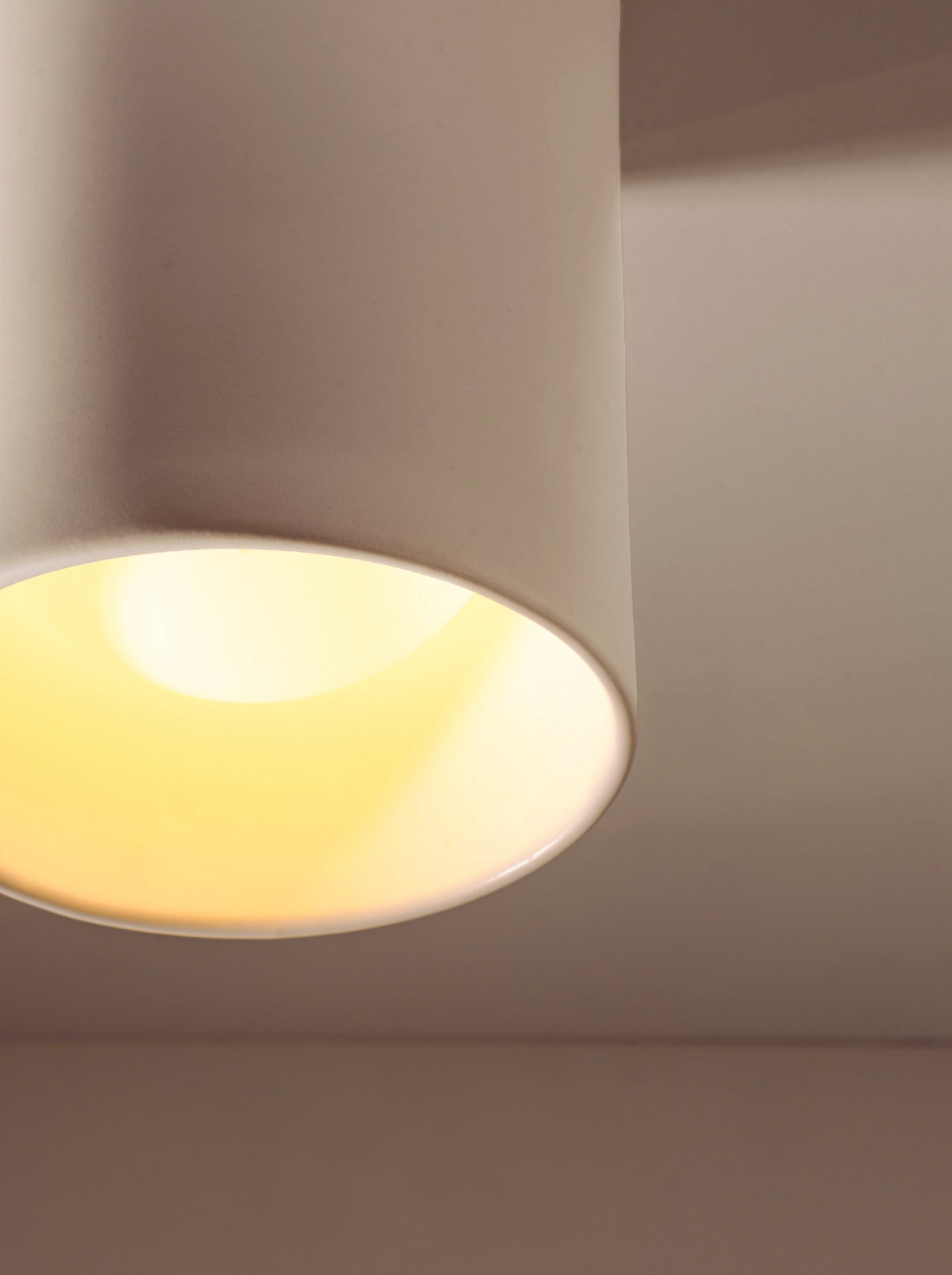 Ceiling light fixture on a neutral background