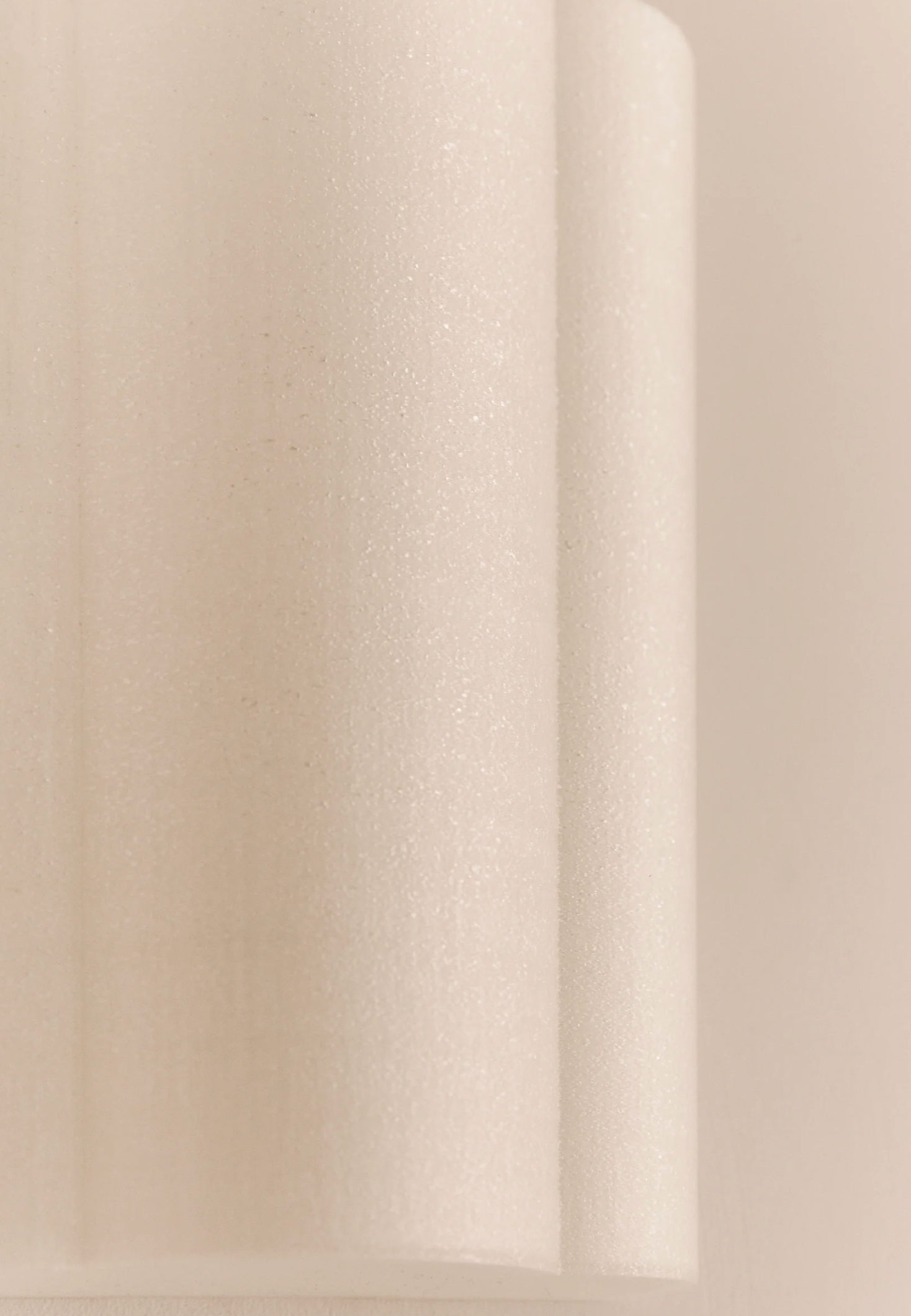 Close-up detail of Eloise Wall Light Pearl 3D printed PLA interwoven loop texture – Franca Studio