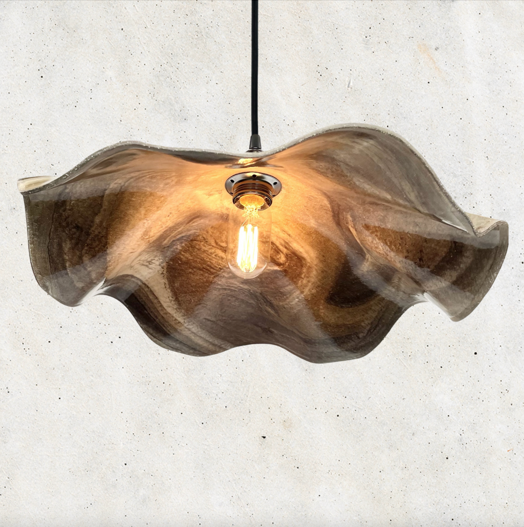 Marilyn Pendant Light Marble ceramic finish handcrafted artisan pendant light made to order Lightingales
