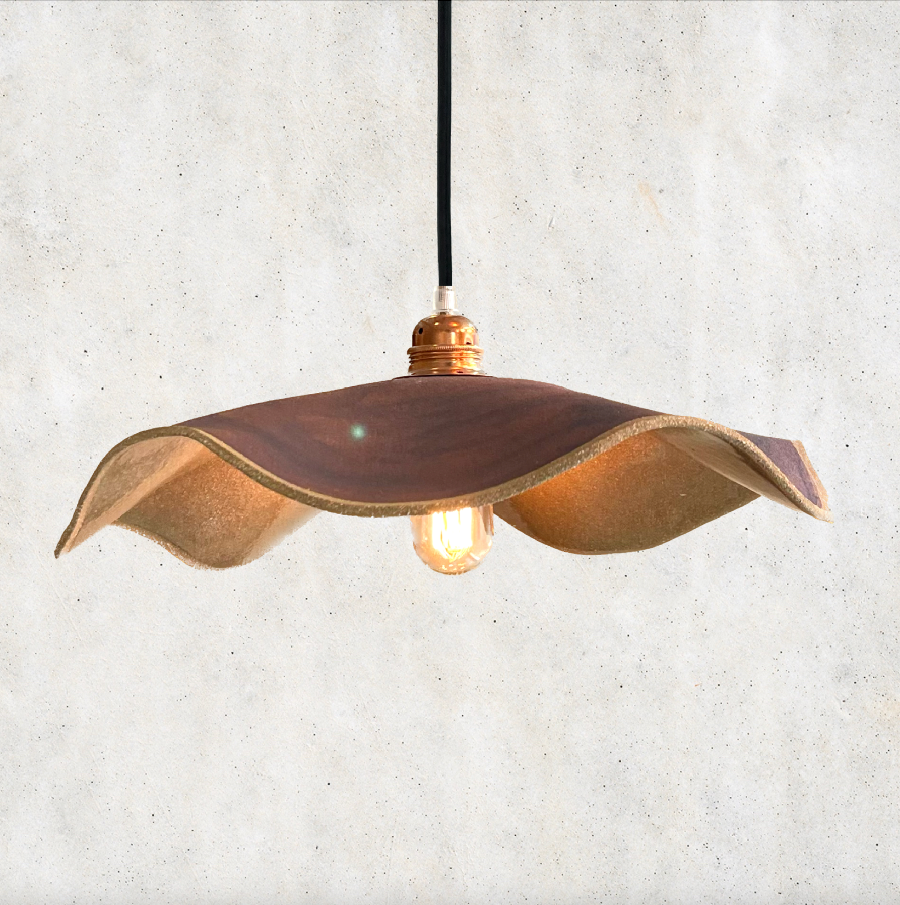 Marilyn Pendant Light Rust ceramic finish handcrafted ceramic pendant light indoor Australia Lightingales