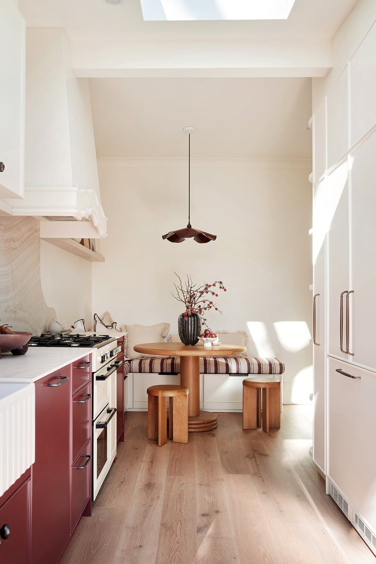 Marilyn Pendant Light Shiraz ceramic finish studio shot handcrafted designer pendant light made to order Lightingales
