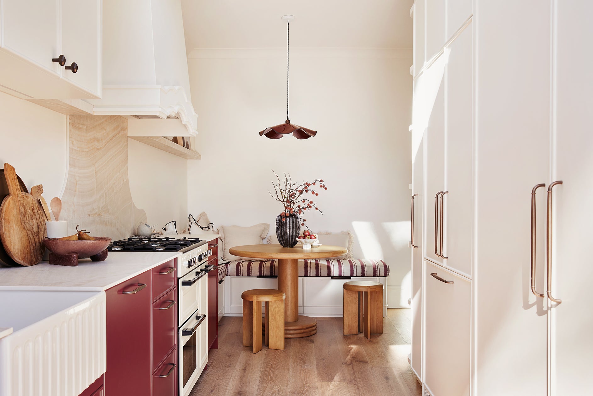 Marilyn Pendant Light Shiraz ceramic finish living space Three Birds Renovations handcrafted pendant light made to order Lightingales